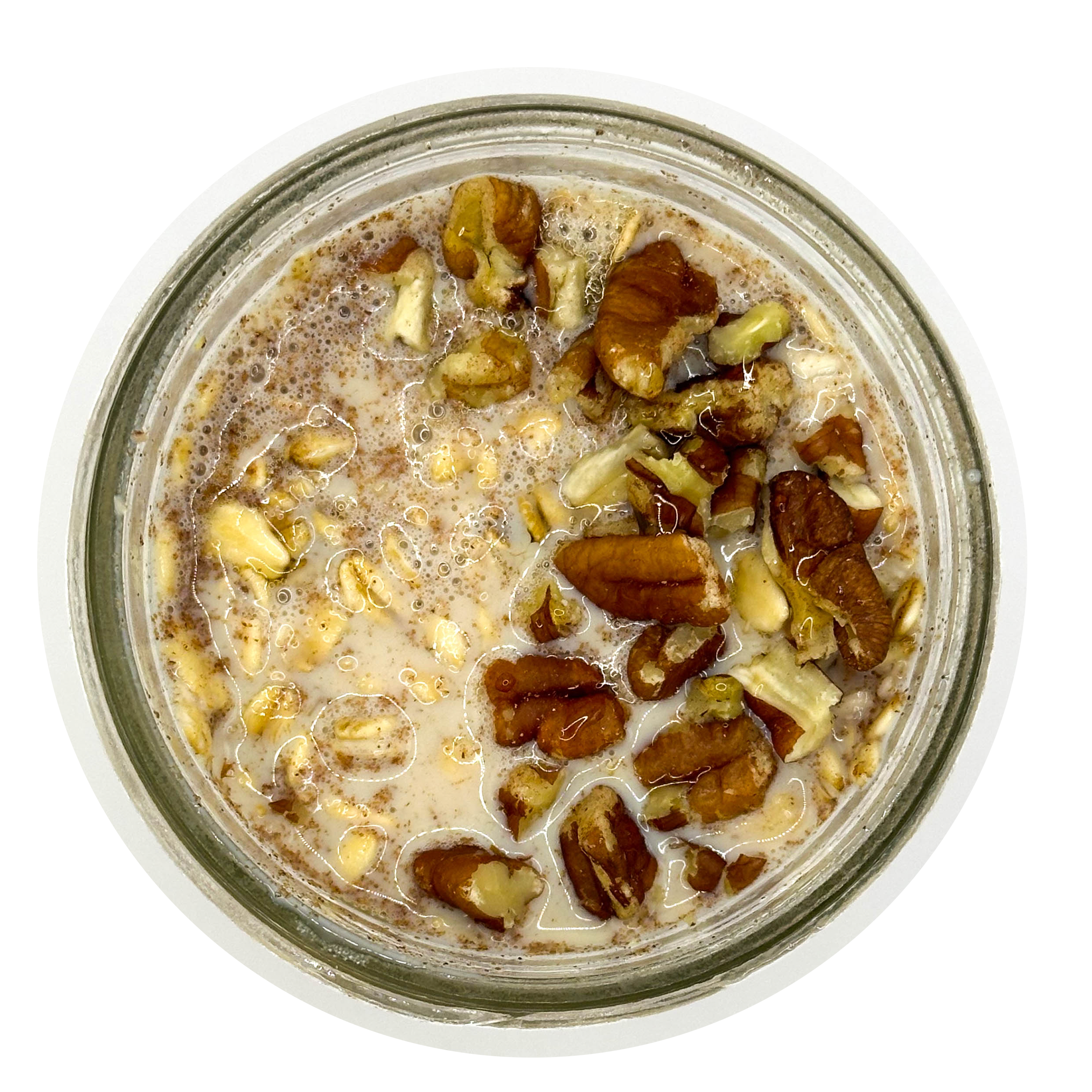 Image taken from above of the Maple Brown Sugar Overnight Oats
